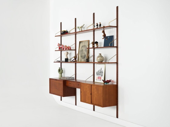 Image 1 of Teakhouten wandrek, Deens design, jaren 60, ontwerper: Poul Cadovius