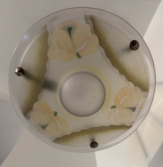 Image 1 of Art Deco kroonluchter van veelkleurig glas