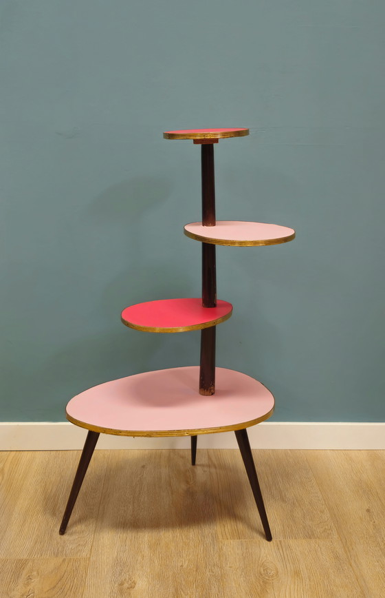 Image 1 of Vintage Plantentafel Bijzettafel Plantentafeltje Tafeltje 