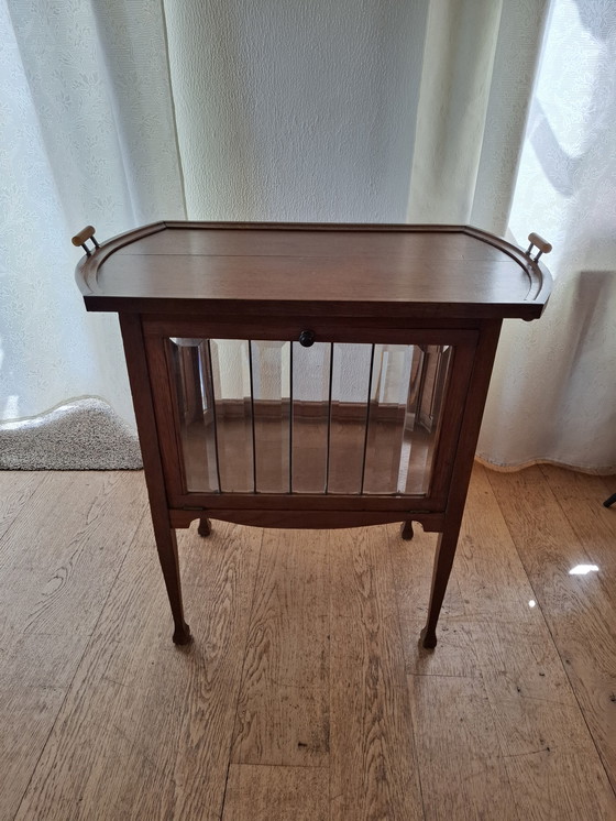 Image 1 of Prachtig, vintage thee kastje met afneembaar dienblad!