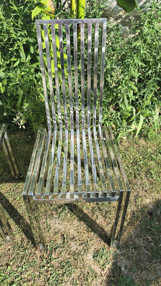 Image 1 of Lot de 3 chaises barreaux chromés Gil and Roy