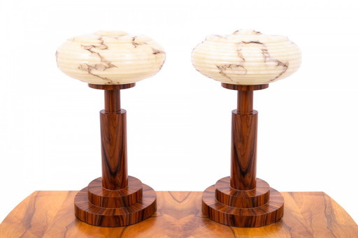 Pair of Art Deco Table Lamps from the Mid-20th Century, Poland