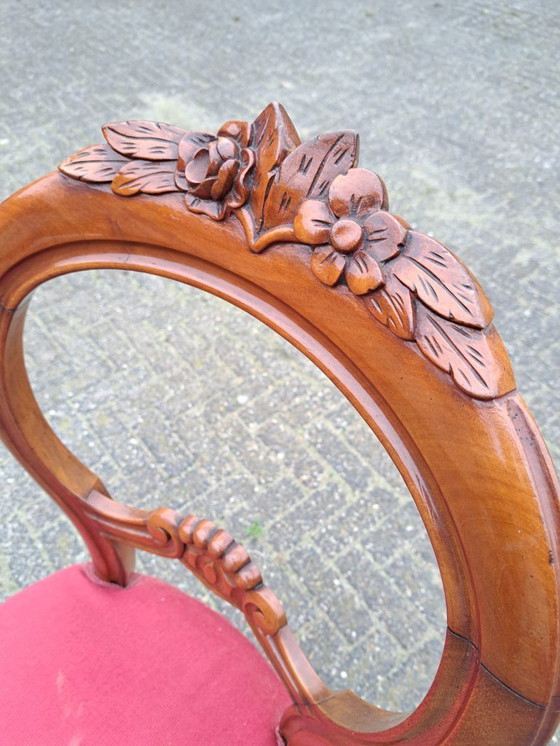 Image 1 of Chaise victorienne ancienne en acajou
