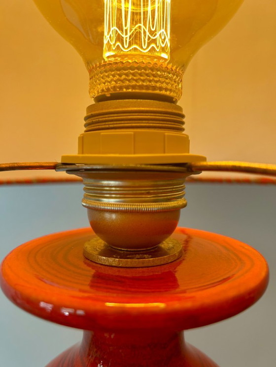 Image 1 of Kaiser Leuchten: Mid-Century Bubble Lampe in feurigem Rot