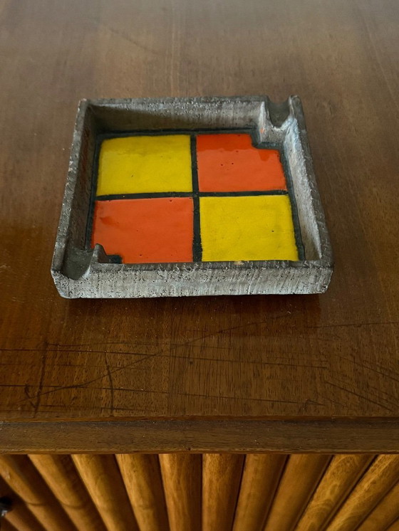 Image 1 of Keramische asbak in space age-stijl uit het midden van de 20e eeuw, Aldo Londi Bitossi, Italië, jaren 70.