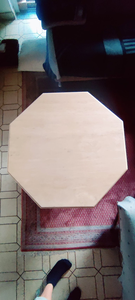 Mesa de centro octogonal, Beige, Mesas de centro, Mármol, Vintage (foto 3 de 5)