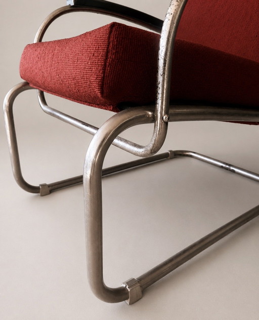 Zeldzame Gispen fauteuil VI-A-138 uit 1931