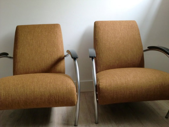 Gelderland Fauteuil 5470 Design Jan Des Bouvrie Als Nieuw 2x – Chrome (photo 6 of 6)
