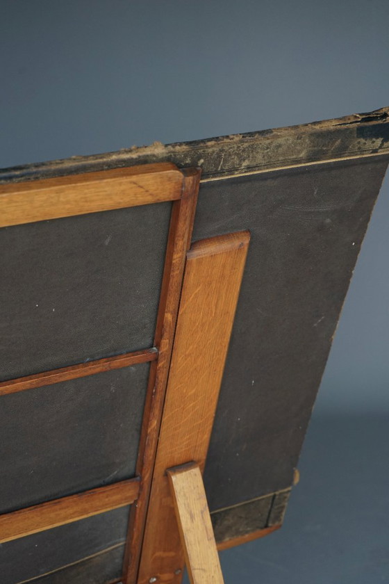 Image 1 of Antique Oak Folio Stand from Bunyard of London, 1890s