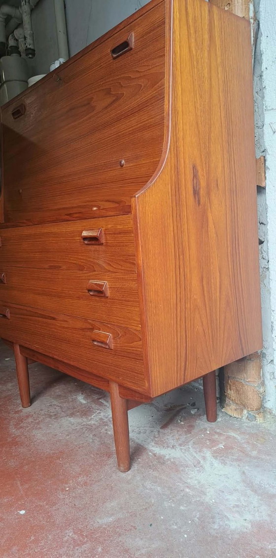 Teak secretary cabinet by Børge Mogensen with desk and drawers, Wood, Brown, Mid Century Modern (photo 6 of 6)