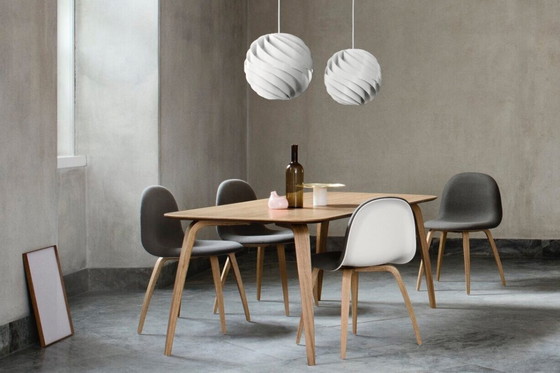 Image 1 of Gubi 3D Dining Chair white, oak legs, set of 4