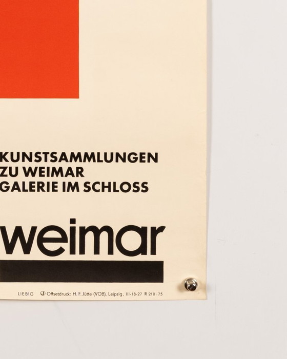 Image 1 of Bauhaus Weimar 1968 – Affiche d'exposition vintage originale d'Artur Liebig – Design Bauhaus – 81 x 57,5 ​​cm