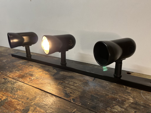 Black Vintage post modern Phase Madrid three spotlight ceiling lamp