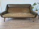 Vintage Mid-Century Design 3-5 Seater Sofa (Olive Green)
