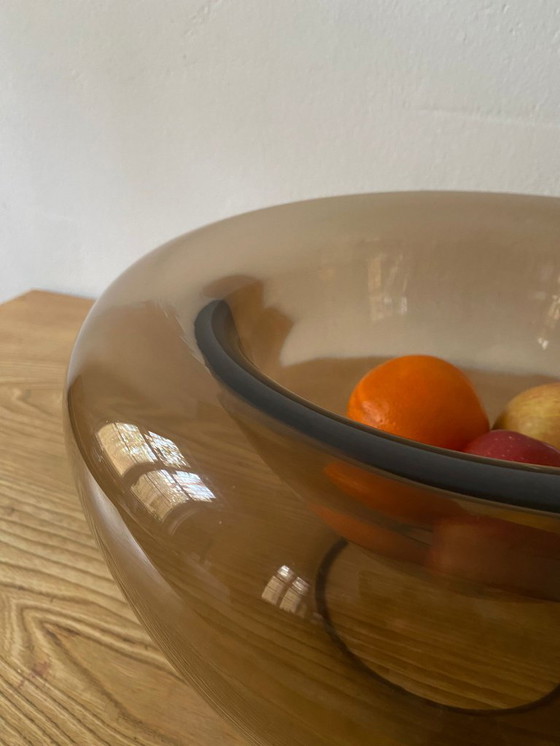 Image 1 of Ciotola in vetro fumé 36 cm, Bauhaus, Weimar, ciotola in vetro