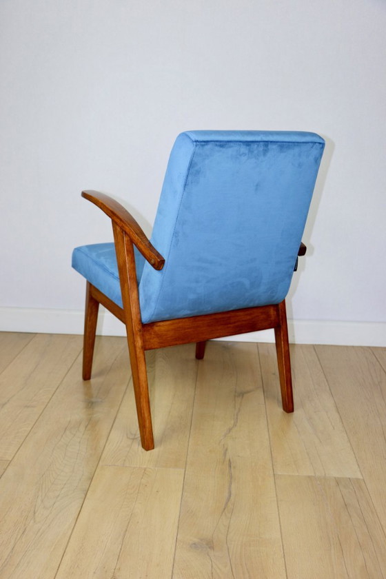 Image 1 of Vintage armchair 300-123, design by M. Puchała, blue sea - 2 pieces available