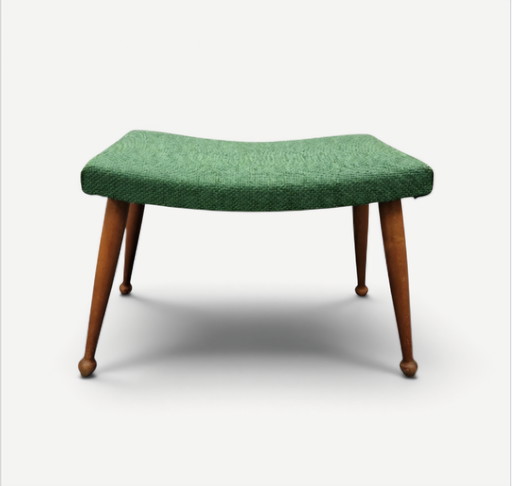 Vintage Hocker Neu Bezogen Ploeg Stoff