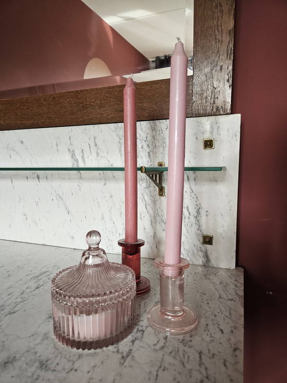 Image 1 of Armario antiguo de teca con espejo (±1910)