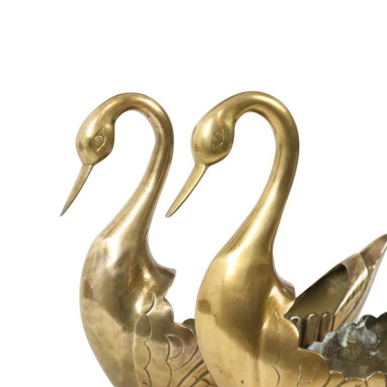 Image 1 of Vaso da fiori Swan Jardinières in ottone