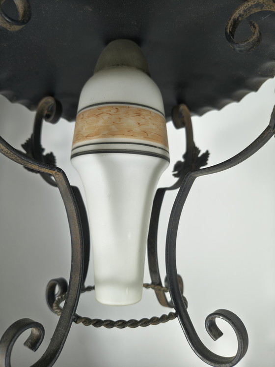 Image 1 of Vintage opal glass lantern