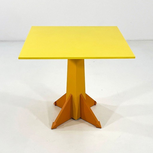 Yellow Dining Table Model 4310 by Anna Castelli Ferrieri for Kartell, 1980s