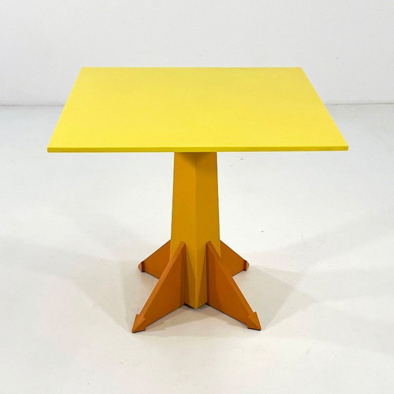 Image 1 of Yellow Dining Table Model 4310 by Anna Castelli Ferrieri for Kartell, 1980s