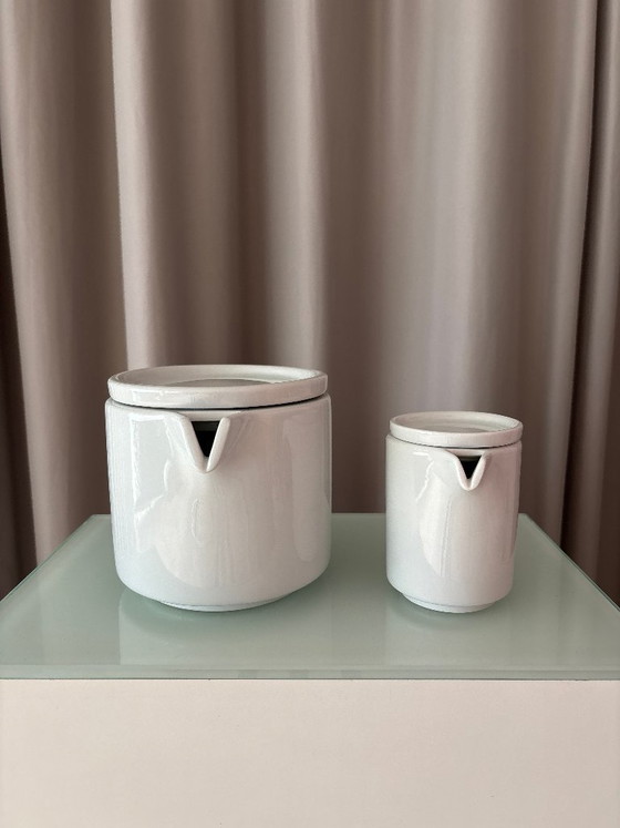 Deux théières en céramique blanche, thomas, Accessoires de table, Modern (photo 2 sur 15)