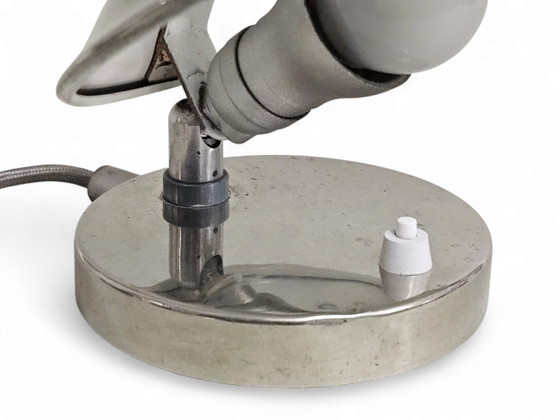 NAPAKO table lamp / bedside lamp, Josef Hůrka, 1930s, Art Deco – Metal, Chrome (photo 5 of 8)