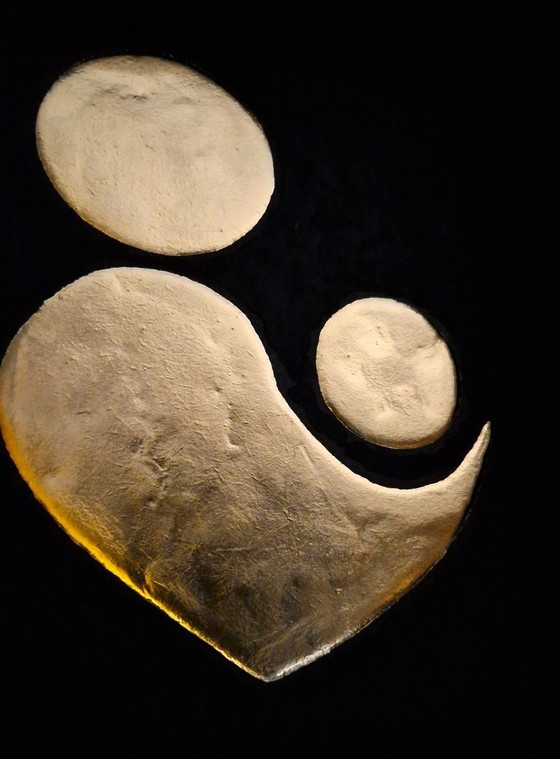 Image 1 of Oeuvre d'art Parental Love plaquée or 23 carats dans un cadre en édition limitée