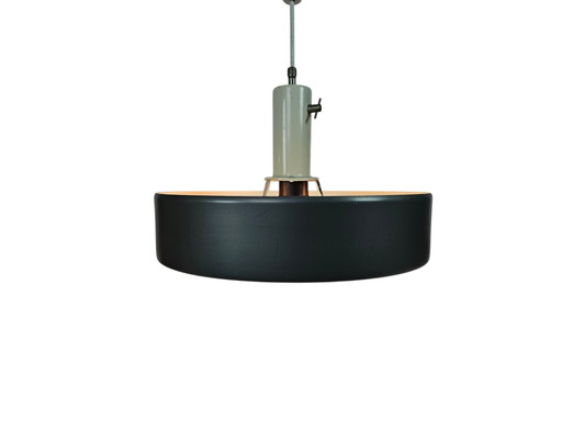 Anvia Almelo - J. Hoogervorst - "Modèle 4017"  - Lampe pendante Ufo - Anthracite - Dutch Design - 60's