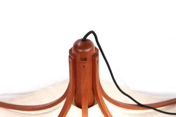 Image 1 of wie neu! DOMUS Danish Mid Century Teak Pendelleuchte, höhenverstellbar, Lampe, Vintage Deckenleuchte