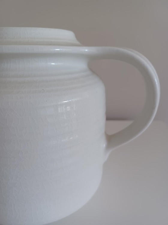 Image 1 of Arabia Finland Kaarna Teekanne - Ulla Procopé Weißes Steingut | Mid Century 1960s