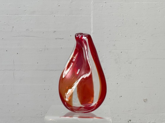 Image 1 of Mdina Glass Sculptural Glass Vase Bowl, Malta 1970s