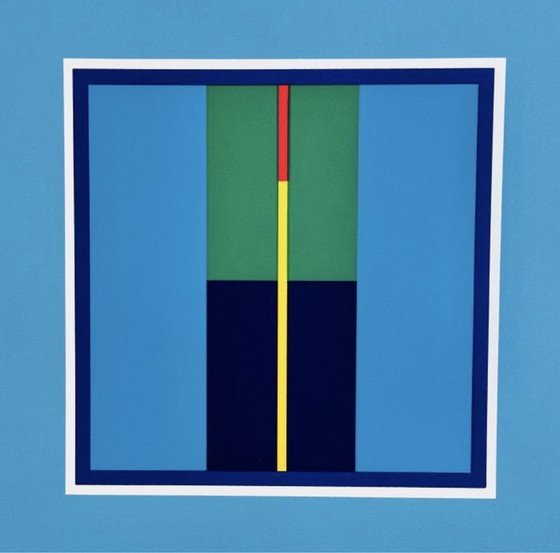 Image 1 of Léon Wuidar ( 1938 ) rare constructivist silkscreen from 1986