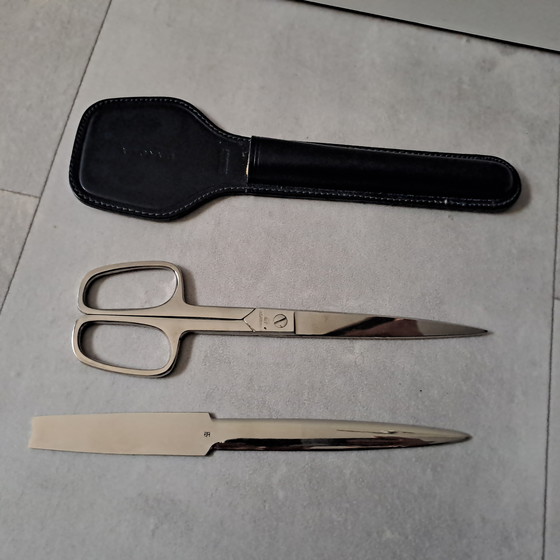 Image 1 of Set da scrivania: forbici + tagliacarte in custodia