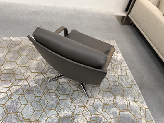 Image 1 of Leolux Kudo Drehstuhl ceras Flint Leder