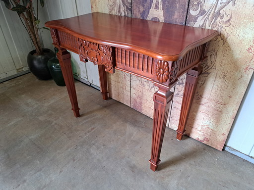 Classic Mahogany Wooden Sidetable, Hall Table, Wall Console Dimensions 90x45cm and 77cm High
