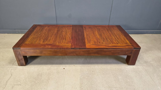 Image 1 of Table basse XXL en bambou, années 1980
