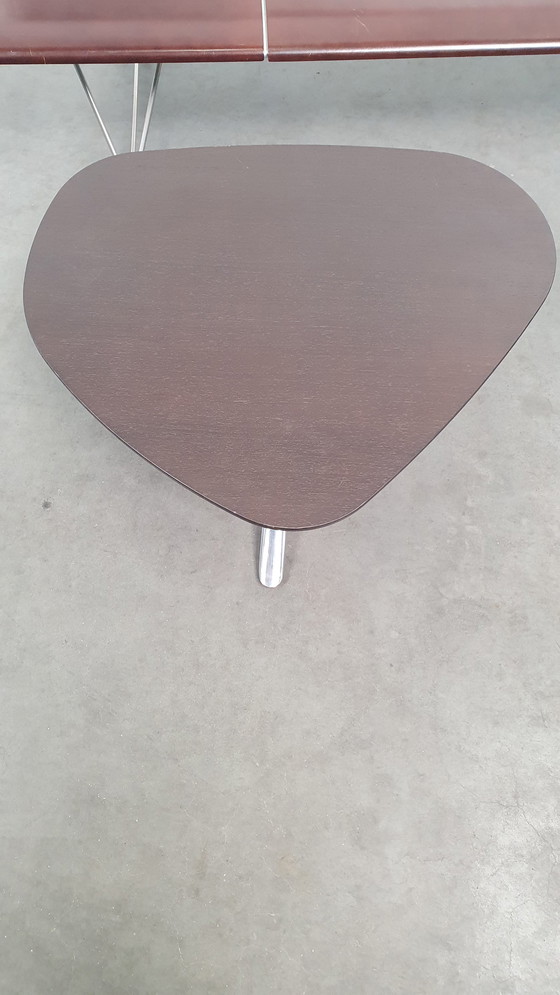 Image 1 of Kei BULO design coffee table organic, dark brown oak veneered