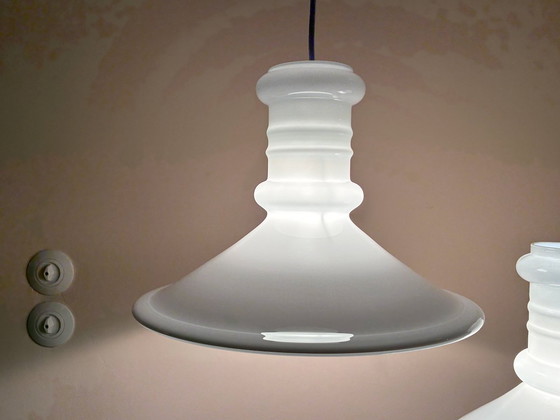 Image 1 of 1x Sidse Werner Apoteker Pendelleuchte Holmegaard Glas für Royal Copenhagen