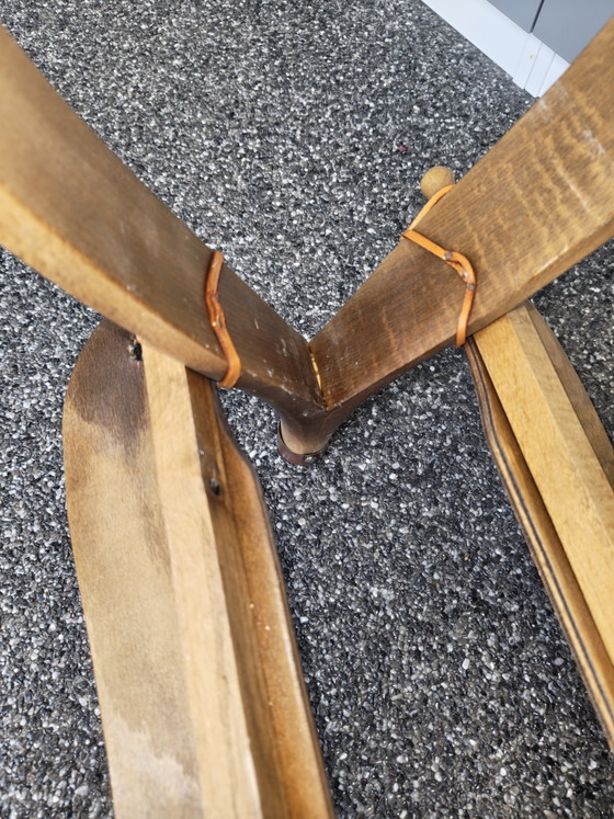 Tabouret vintage Camel – Leather, Metal (photo 10 of 11)