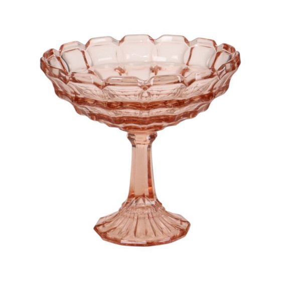 Frutero Art Déco Rosaline de vidrio prensado rosa Scailmont – Accesorios de mesa, Glass (photo 13 of 15)