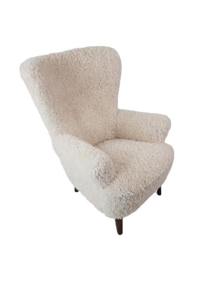 Image 1 of Artifort oorfauteuil Poltrona color crema teddy pluche finta pecora