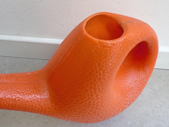 1x Vintage Orange Plastic Vitri Watering Can - 2 Liters - Space Age Design – Garden accessories (photo 5 of 7)
