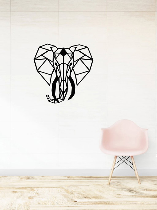 Metalen wanddecoratie olifant