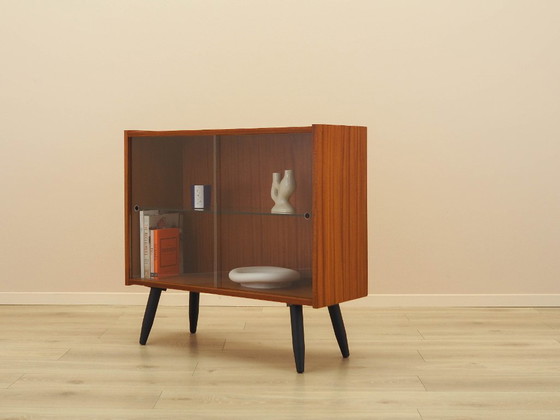 Vitrina danesa con puertas correderas de cristal, chapa de caoba, década de 1970. – Wood (photo 5 of 15)