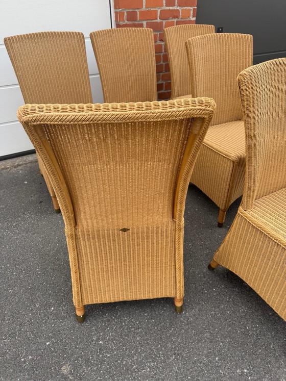 6 Sillas de comedor, lloyd loom collection, Bambú, Ratán, Beige (foto 3 de 5)