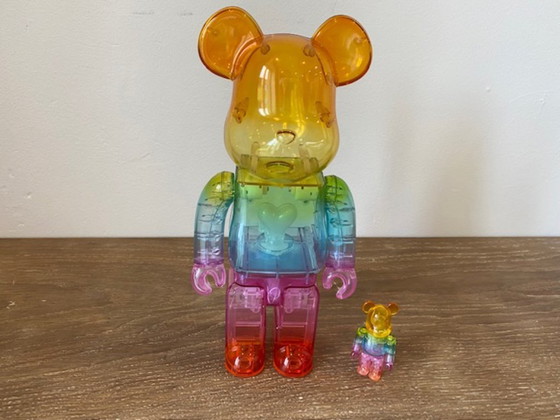 Image 1 of Bearbrick Emotionally Unavailable Gradient 400% + 100% Sold Out Medicom