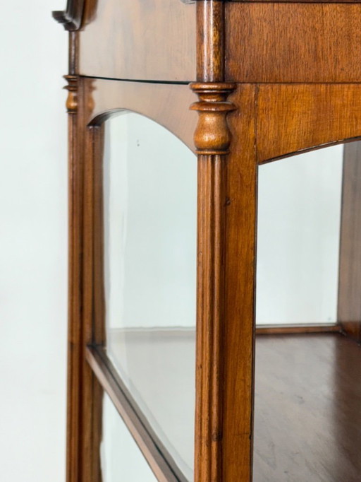 Bellissima vetrina Biedermeier, mobile da soggiorno, circa 1880