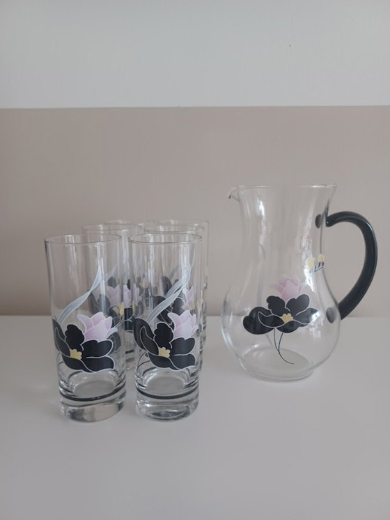 Image 1 of Luminarc "Anaïs" Carafe Set - An icon of 1980s glass design